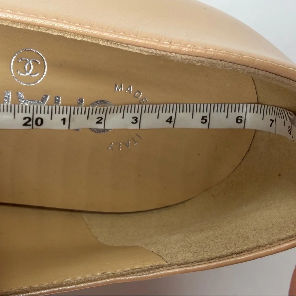 NEW NIB Chanel Beige Black Bicolor CC logo Cap Toe Mary Jane Buckle Ballet Flats - Picture 13 of 13